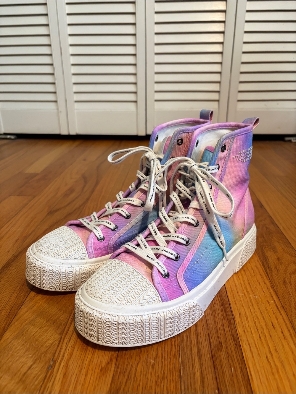 Marc Jacobs Multicolor Pastel Gradient High-Top Sneakers